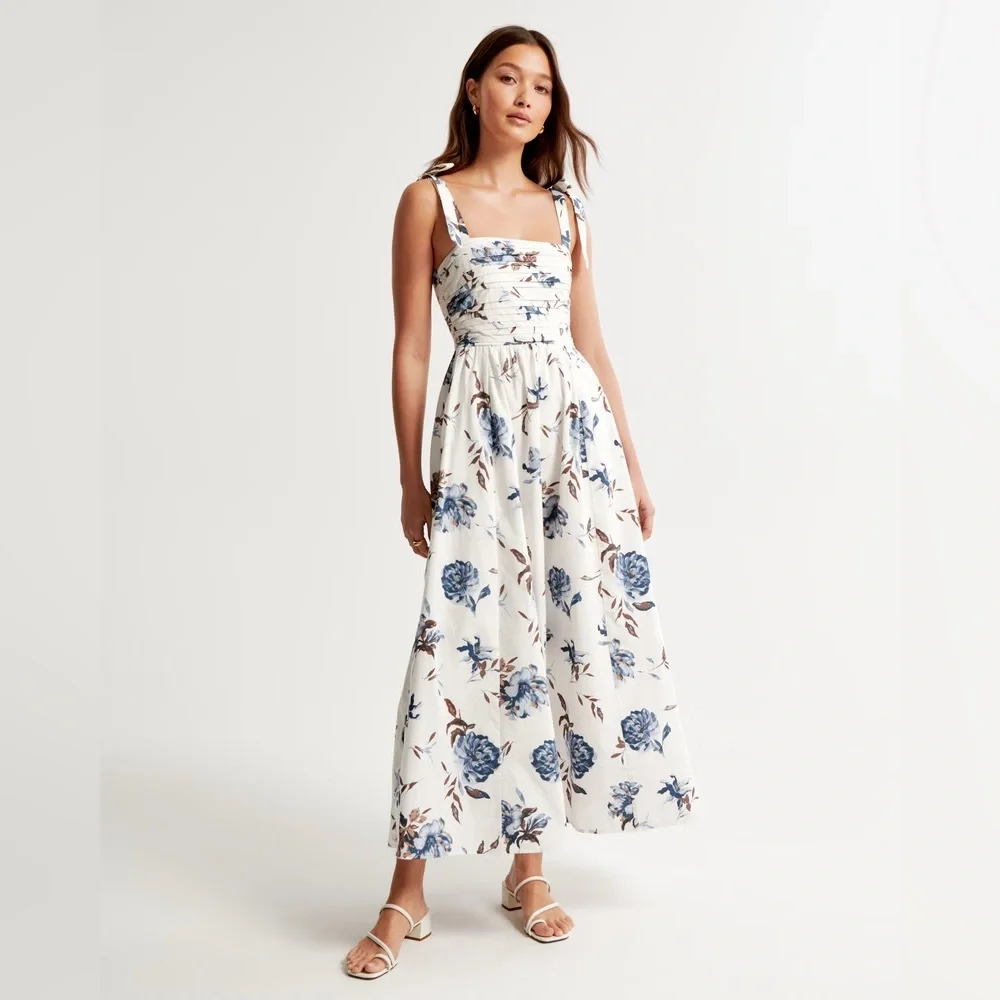 Abercrombie Emerson Tie-Strap Maxi Dress